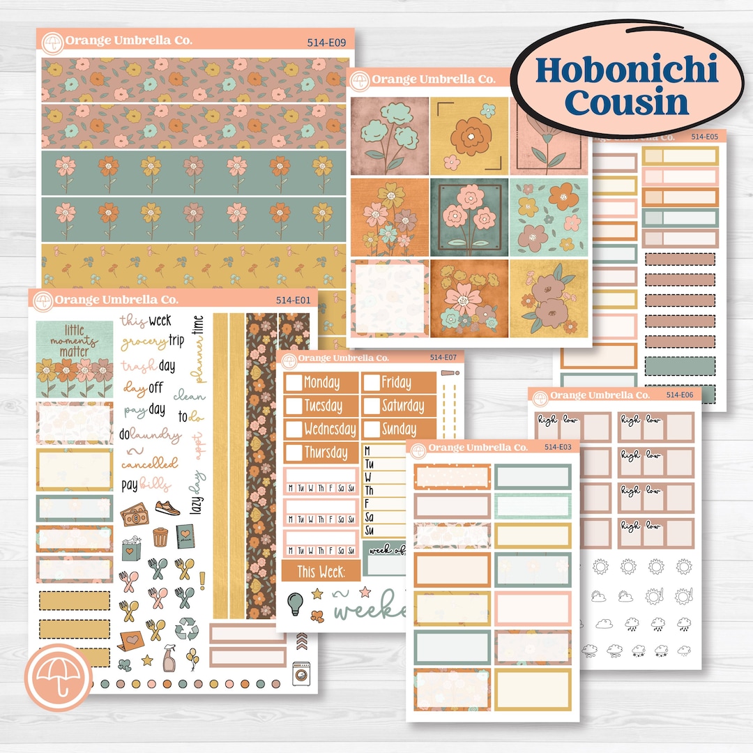 Early Spring Florals | Hobonichi Cousin Weekly & Daily Planner Kit ...