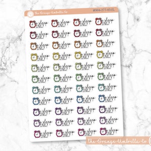To Sleep Early Icon Script Planner Stickers FC11 E-146 / 904-277 Rainbow