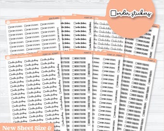 Custom Checkbox Script Planner Stickers | 1 Word/Phrase per Sheet | customcheck