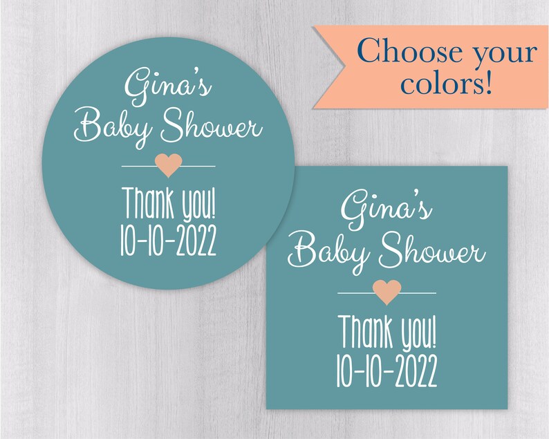 Baby Shower Favor Stickers Baby Shower Stickers Baby Shower Etsy