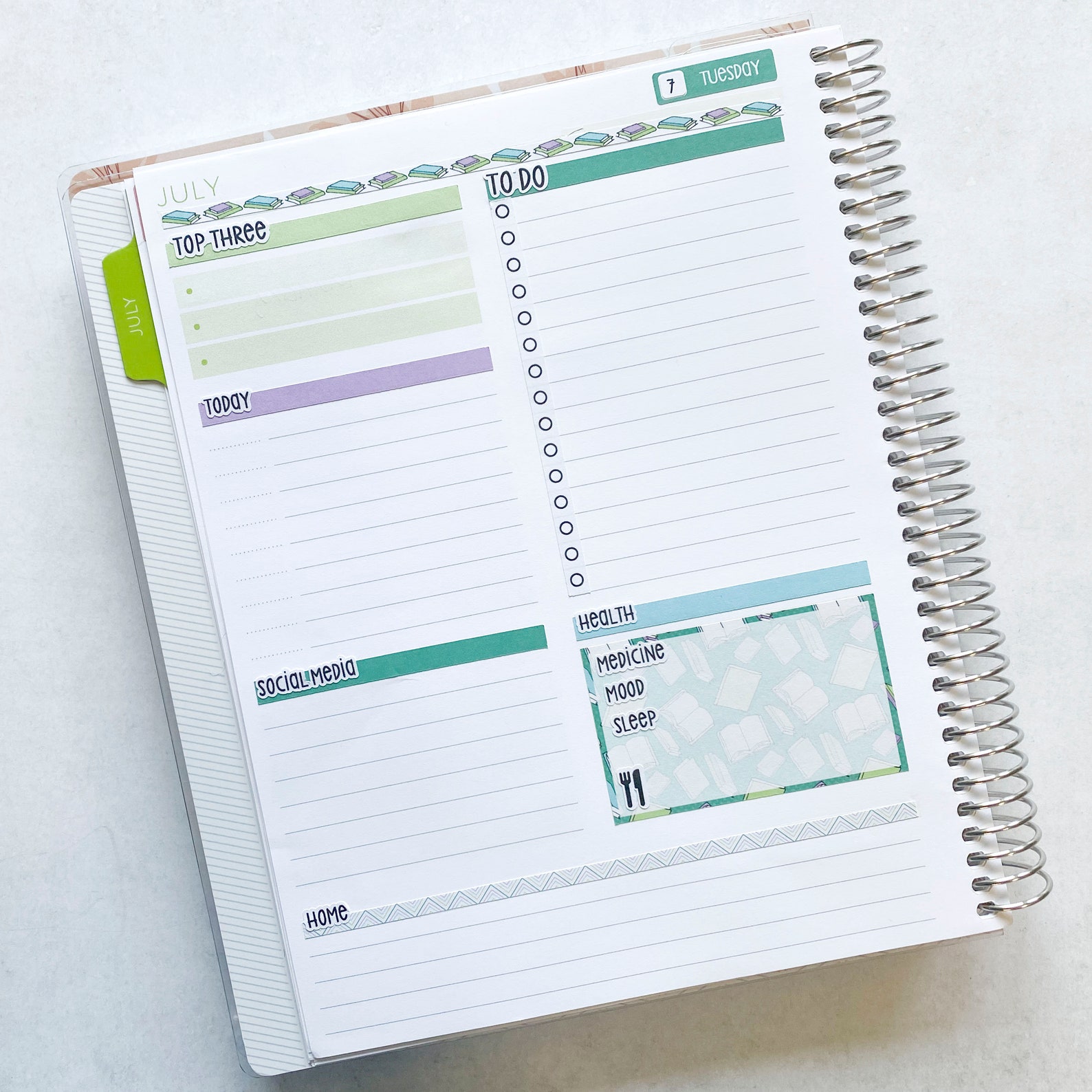 7x9 Plum Paper Planner Daily Planner Stickers Sticker Kit Etsy