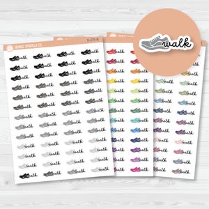 Walk Event Labels | Exercise Icon Script Planner Stickers | F16 | E-275