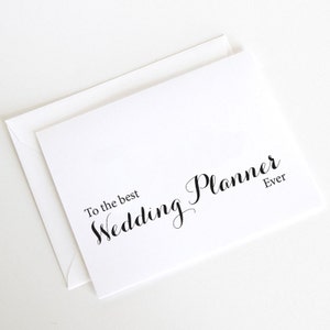To The Best Wedding Planner Ever Card, Cards for Wedding Day Thank You (WC180-CA)