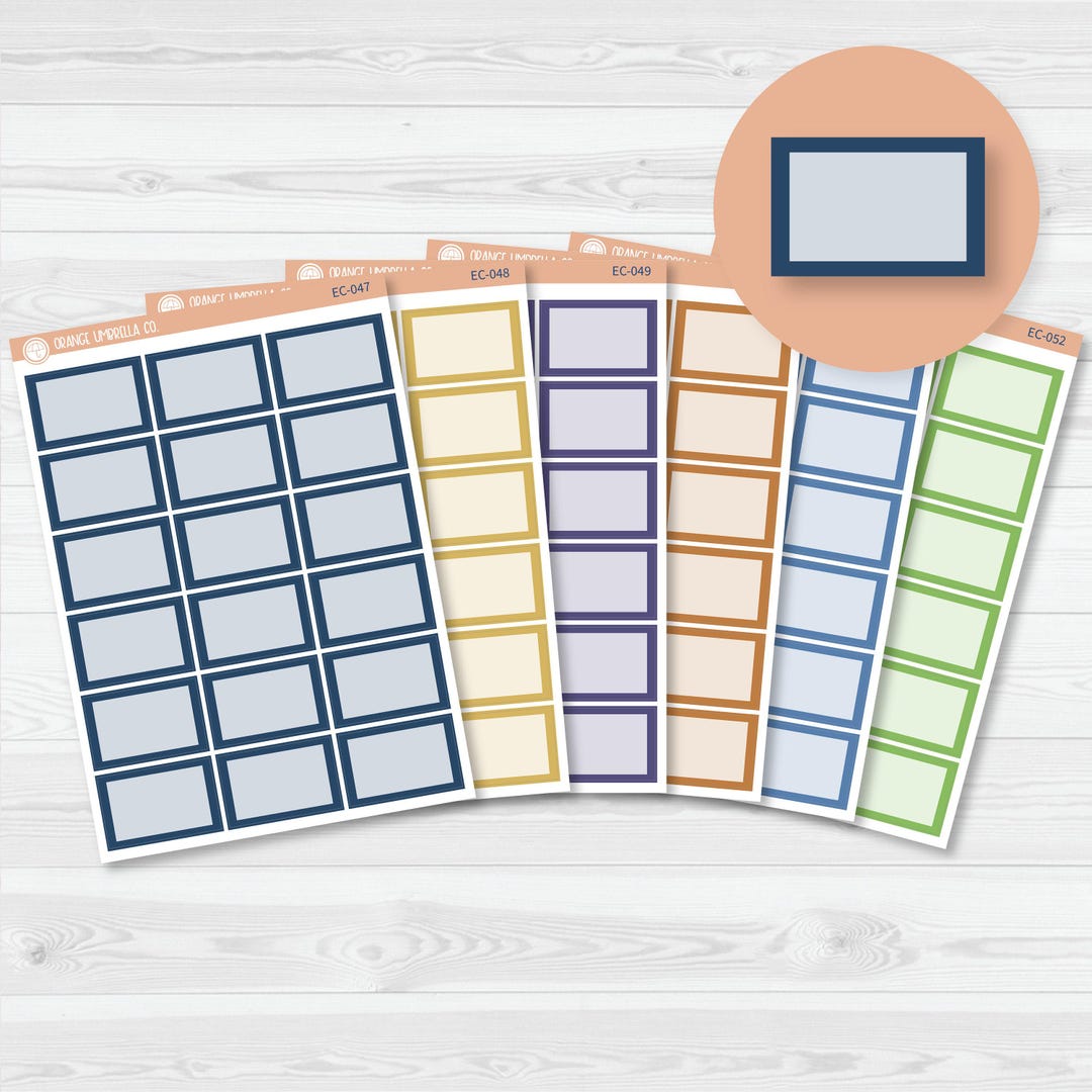CLEARANCE | Half Box Label Planner Stickers | for Erin Condren Evolve ...