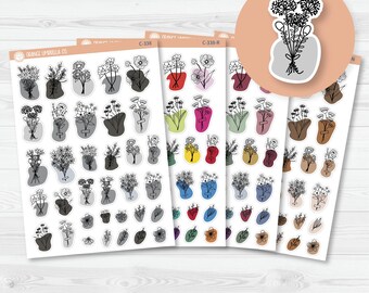 Bright Watercolor Deco Stickers, Planner Stickers - Etsy