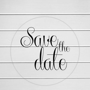 Save the Date Stickers, Clear Save the Date Envelope Seals, Transparent Save The Date Stickers (#151-C)