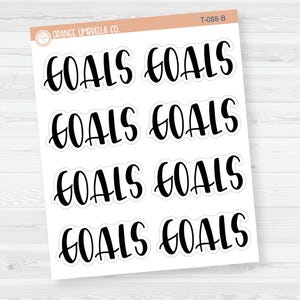 Goals Header Script Planner Stickers | F1 | T-088-B