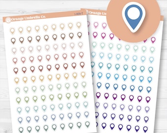 Location Marker Stickers | Location Pin Planner Icons | I-409