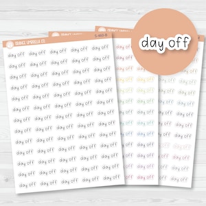 Day Off Julie&#39;s Plans Script Planner Stickers and Labels | JF | S-460