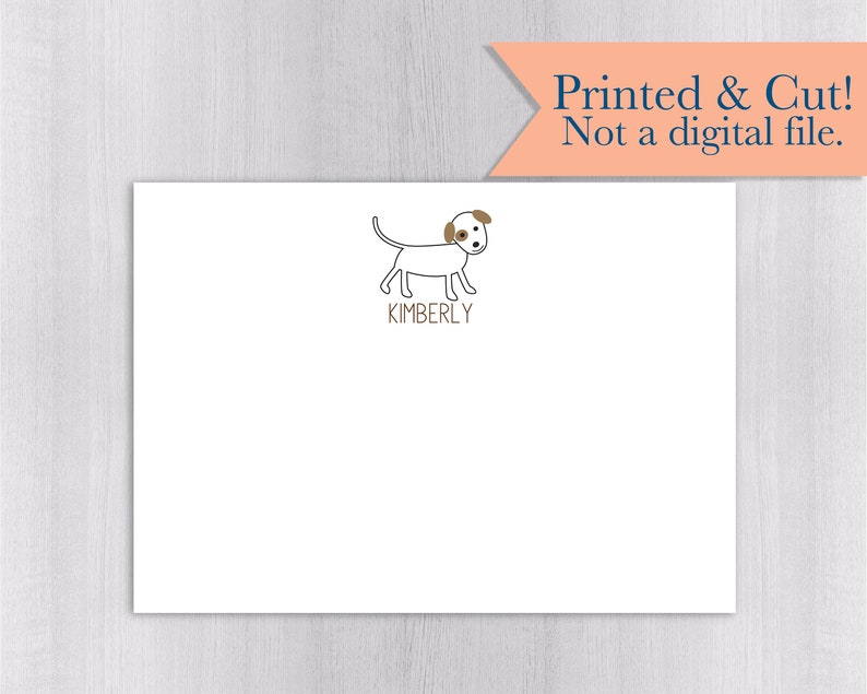Dog Note Cards 24pk Dog Note Cards Personalized Flat Note | Etsy