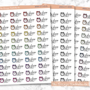 To Sleep Early Icon Script Planner Stickers FC11 E-146 / 904-277 Bild 1