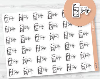 Clean The Fridge Icon Script Planner Stickers | F2 |  E-124