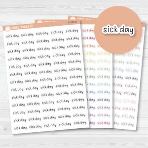 Sick Day Julie&#39;s Plans Script Planner Stickers | JF | S-528