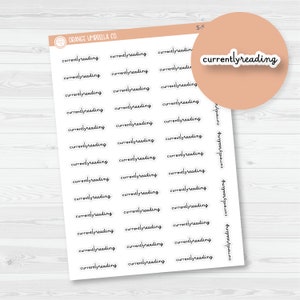 Currently Reading Hobonichi Cousin Script Planner Stickers | F16 | S-549-B