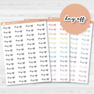 Day Off Script Planner Stickers and Labels | F5 | S-499