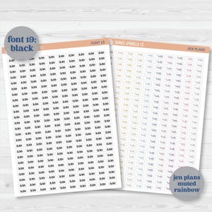 Autocollants personnalisés pour agenda, choisissez votre police et vos couleurs, autocollants mats amovibles ** 1 fois par feuille*** (#customtime) image 5