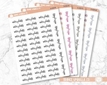 CLEARANCE | Water Plants Script Planner Stickers and Labels | F2 | S-029