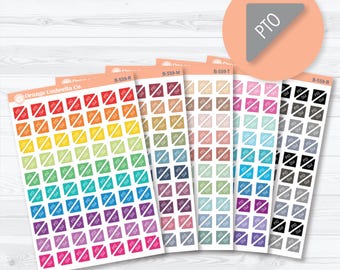 PTO Corner Flag Planner Stickers | Mini Corner Planner Stickers | B-559