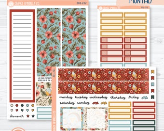 Tweetheart | February 7x9 Plum Monthly Planner Kit Stickers | 301-221