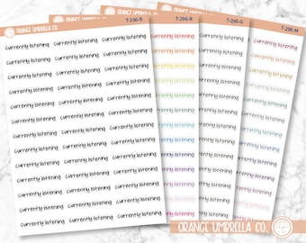 Currently Listening Jen Plans Script Planner Stickers | FJP | T-296