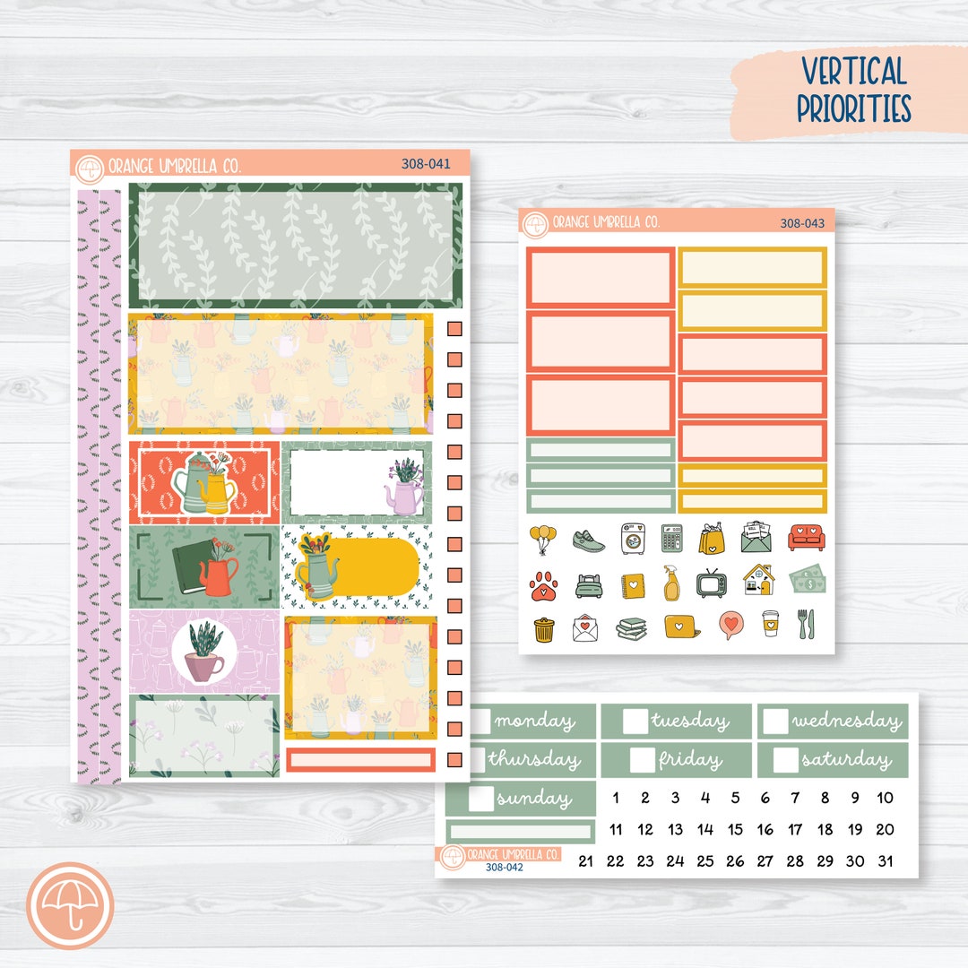 CLEARANCE Exhale Plant Botanical Plum Vertical Priorities 7x9 Planner ...