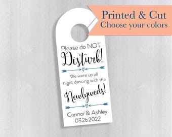 Wedding Door Hanger, Custom Hotel Door Hangers, Destination Wedding Welcome Bag  (DH-006)