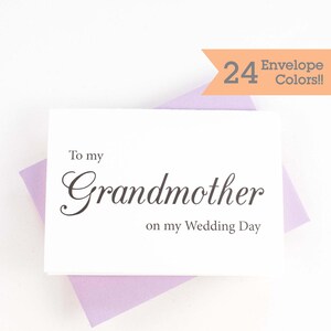 To My Grandmother On My Wedding Day Card, To My Grandma Card (WC141-CL)