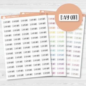 Day Off Script Planner Stickers and Labels | F1 | S-660