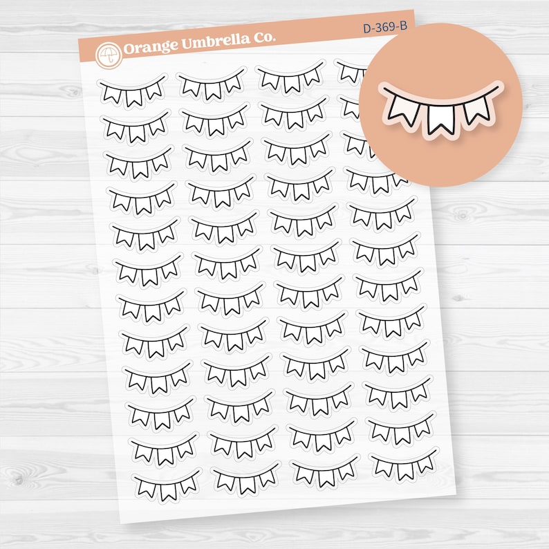 CLEARANCE | Pennant Banner Planner Deco | Decorative Planner Stickers ...