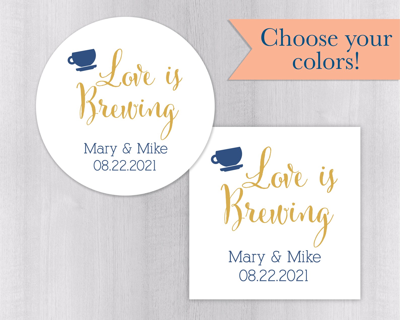 Love is Brewing Love is Brewing Sticker Coffee Cup Wedding Etsy