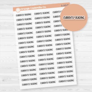 Autocollants pour agenda de lecture en cours | F8 | Transparent mat | S-183-BCM
