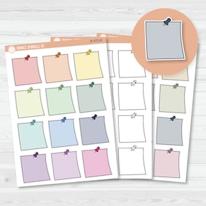 Push Pin Sticky Notes Icon Planner Stickers | B-473