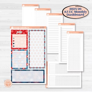 Independence Day | A5 Erin Condren Monthly Dashboard Sticker Kit | 2025-2026 Planners | Freedom | KIT-394-VA