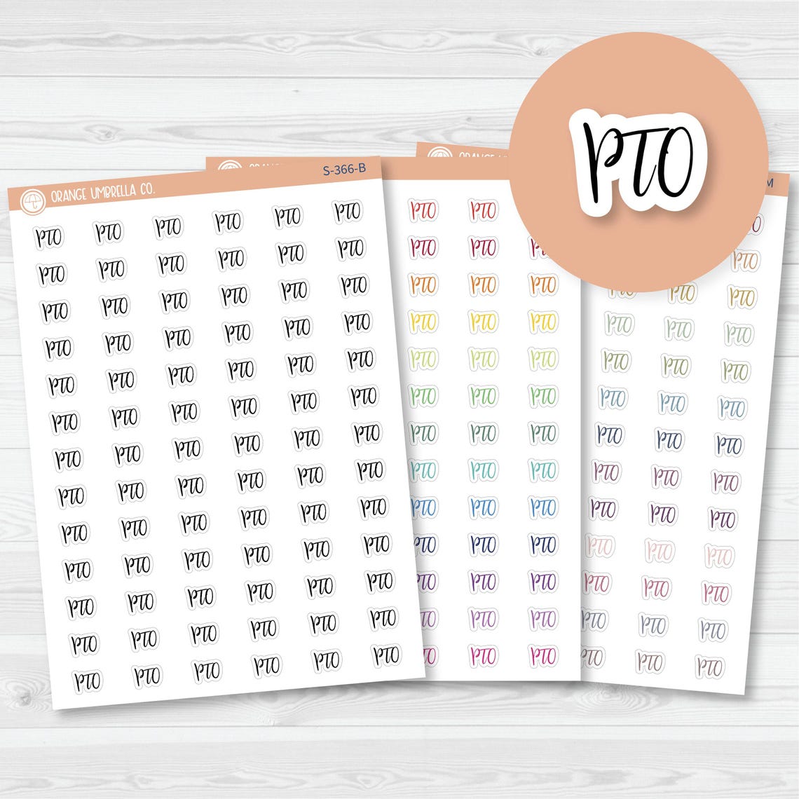 PTO Script Planner Stickers and Labels | F2 | S-366 - Etsy
