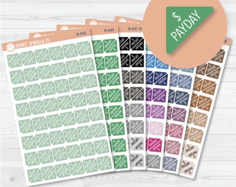 Pay Day - Mini Corner Planner Stickers | B-045/046/047