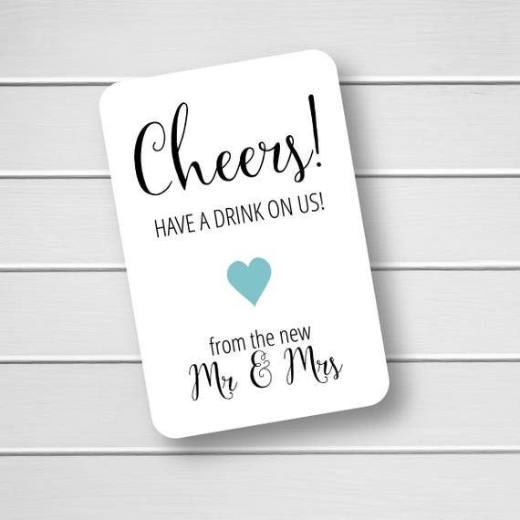 Cheers Drink Ticket Reception Favor Tags Wedding Favor Tags Etsy