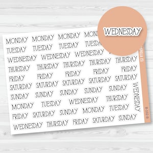 Days of the Week Stickers | Script Planner Headers | FC11 | B-102-B