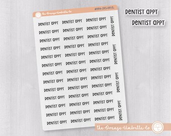 CLEARANCE | Dentist Script Planner Stickers and Labels | F3 Clear Matte | S-019-BCM