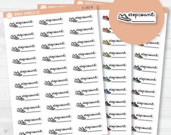 Step Count Event Labels | Step Tracker Exercise Icon Script Planner Stickers | F16 | E-282