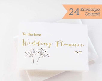 Wedding Planner Thank You Card, Wedding Planner Card, Wedding Day Cards, Thank you Card (WC180-HW-F)