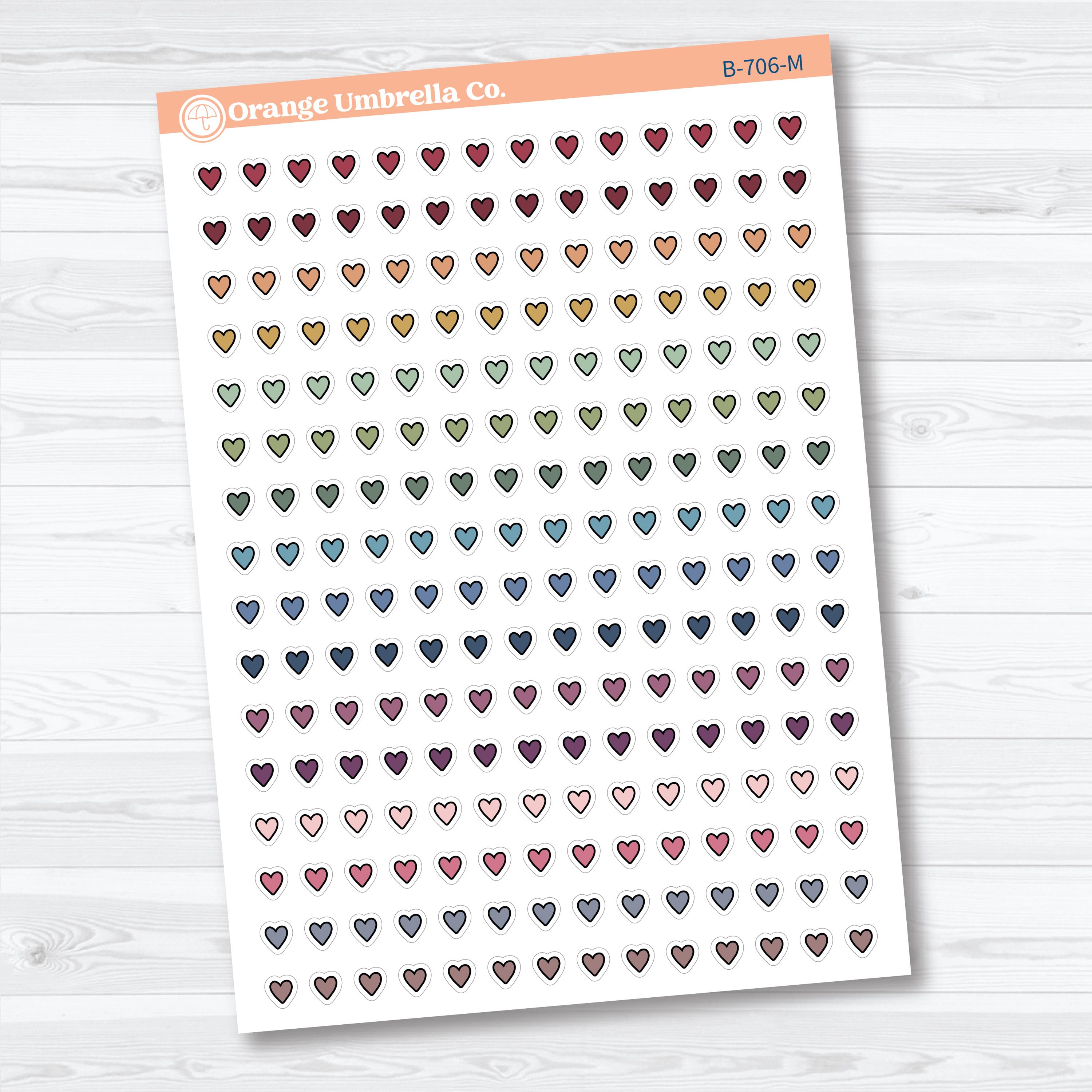 Tiny Micro Heart Planner Stickers | Functional & Decorative Icon ...
