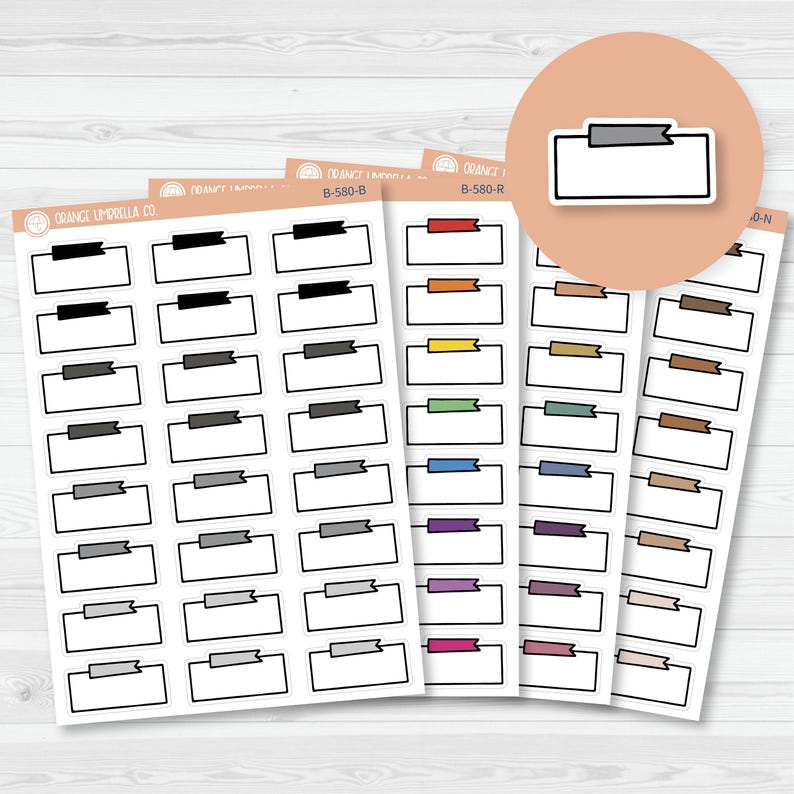 Note Doodle Label Planner Stickers | B-580 - Etsy