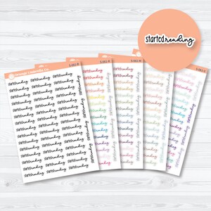 Started Reading Planner Script Stickers | Reading Journal Scripts F18 | S-061