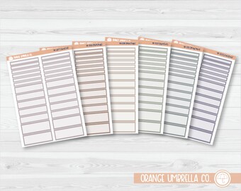 A5 Daily Duo Label Planner Stickers | Wildflower Palette | W-107-112