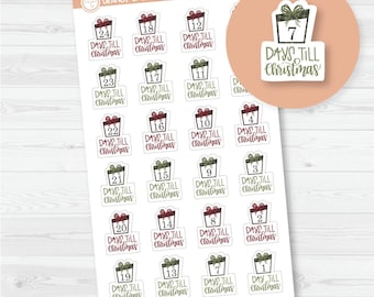 Christmas Countdown Planner Stickers | E-065