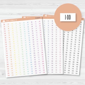 Time - 30-Minute / Hour Script Planner Stickers | FC12 Print | B-506