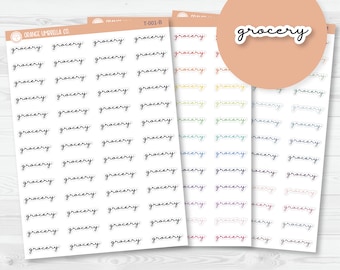 Grocery Script Planner Stickers | F5 | T-001 / 904-215