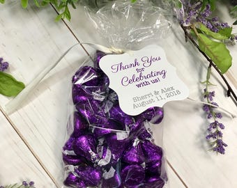 Thank You For Celebrating with Us Favor Tags, Custom Wedding Favor Tags, Wedding Hang Tags  (FS-070)