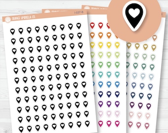 Location Marker Stickers | Location Pin Planner Icons | I-037