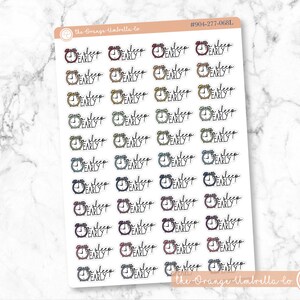 To Sleep Early Icon Script Planner Stickers FC11 E-146 / 904-277 Muted Rainbow